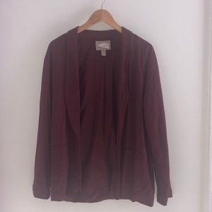 Burgundy Forever 21 Boyfriend Blazer
